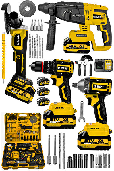 STEİNER 21V Darbeli Kömürsüz Kırıcı Delici Hilti & Taşlama & Matkap & Somun S...