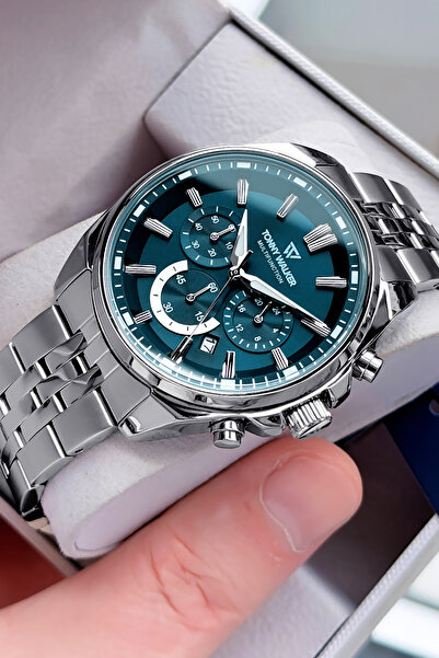 Tonny Walker Men's Watch - Silver Color - Steel Band - Water Resistant - All ...