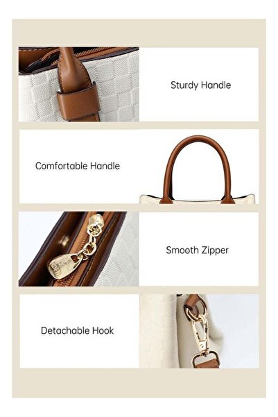 SHABILI Women PU Shoulder Bag Crossbody Tote Sling Satchel, Multi-Pocket Cont...