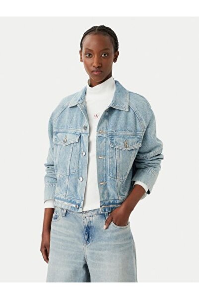 Calvin Klein MAVİ KADIN KOT CEKET