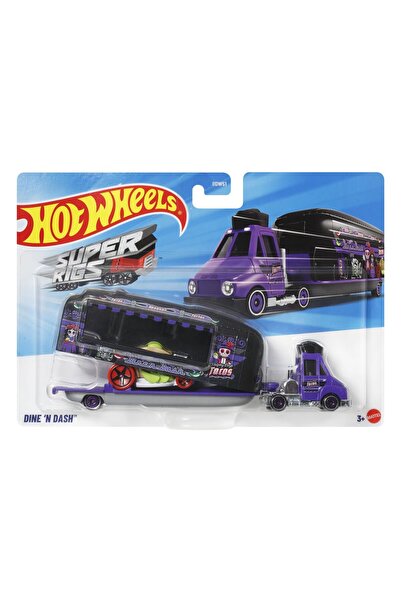 HOT WHEELS Set camion și mașină Super Rigs Dine 'n Dash