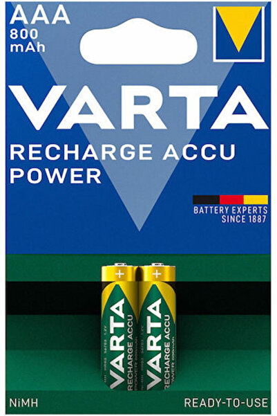 Varta Επαναφορτιζόμενη Μπαταρία AAA Ni-MH 800mAh 1.2V 2 τεμάχια