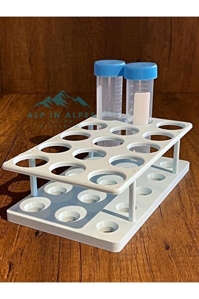 Alp in Alpes 50ml Falkon Santrifüj Minimal Deney Tüpü Standı (5*3) (Tüpler gö...