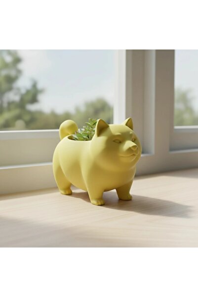 OEM Mini Ghiveci Decorativ Suport Plante cu Design Shiba Inu