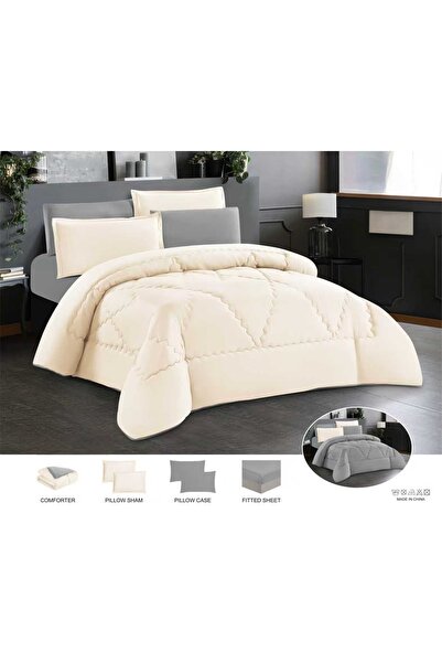 Moon Bedspread and Bed Sheet Set Summer Plain Double-Sided Royal 4 Pieces Qui...