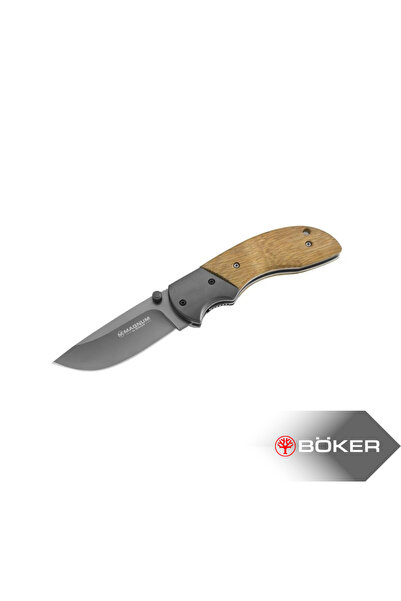 Böker Magnum Pioneer Wood Paslanmaz Çelik Katlanabilir Ahşap Saplı Cep Çakısı