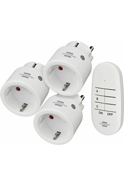 Brennenstuhl Comfort-Line Μονή Πρίζα με Τηλεχειριστήριο και Καλώδιο 25μ 3 τεμ...