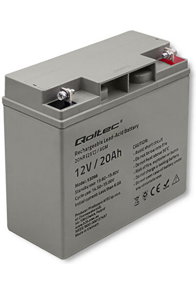 Qoltec Baterie AGM UPS cu capacitate 20Ah și tensiune 12V 1 buc.