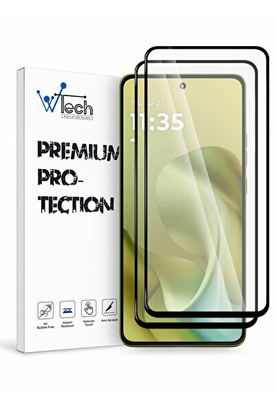 Wtech موتورولا موتو G86 5G 2025 سلسلة بريميوم E2E زجاج مقوى كريستال HD 10D عب...