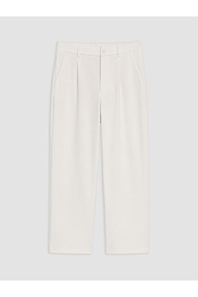 LC Waikiki Lcw Vision Ecru Relax Fit Pleated Men's Trousers