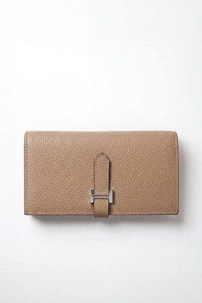 Levidor Genuine Leather Large Size Women's Wallet Gray with Dil Detail Lv910118