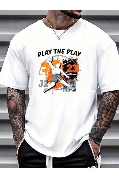 NOURAM قميص كرة السلة Play The Play: 23 - تي شيرت رجالي خفيف الوزن 180 جرام، ...