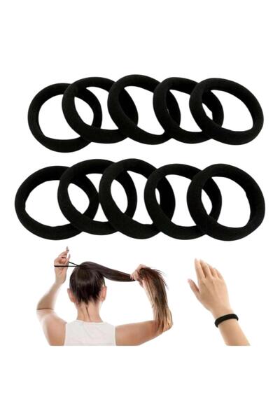 OEM Elastice par, negre, ultra rezistente, anti frizz, set 50buc