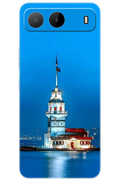 TECNO Spark 40 5G (KM8n) Uyumlu Kılıf Desen Baskılı Silikon Kız Kulesi STK:61...