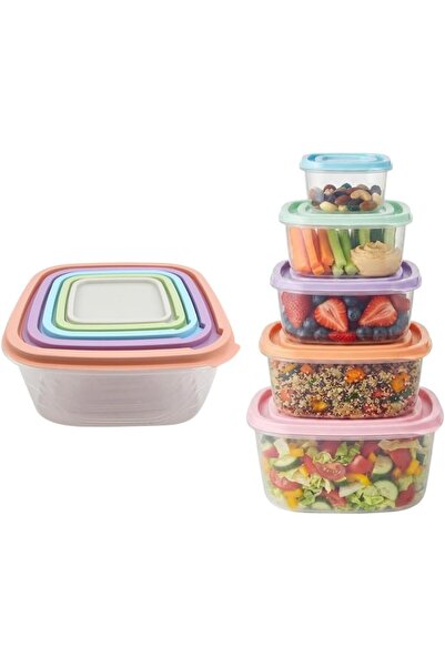 Generic 5-Piece Plastic Food Storage Container Set (Graduated Sizes) – Airtig...