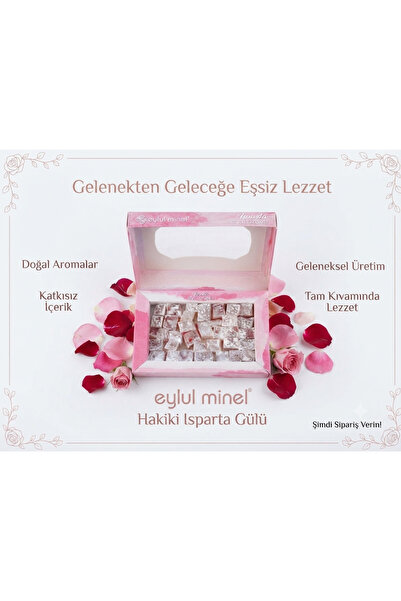 Eylül Minel Lokum Fabrikası EYLÜL MİNEL GÜL LOKUMU 150 GR