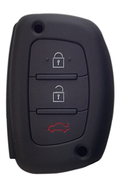 unbranded Θήκη κλειδιού για αυτοκίνητα Hyundai 1007-02, εύκαμπτη, μαύρη