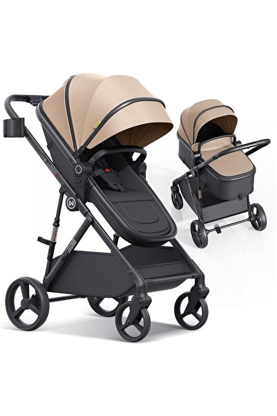 Ominii 3-in-1 Luxury Convertible Baby Stroller with Bassinet – High Landscape...