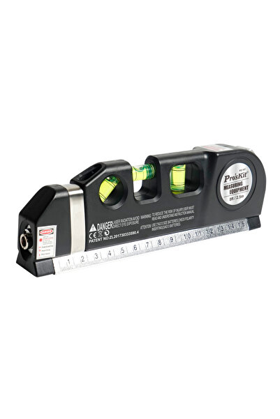 Proskit γραμμικό αλφάδι laser PD-161-C με κόκκινη δέσμη, μετροταινία
