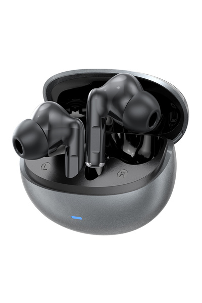 Celebrat earphones με θήκη φόρτισης W80, True Wireless, 13mm, 30/230mAh, γκρι