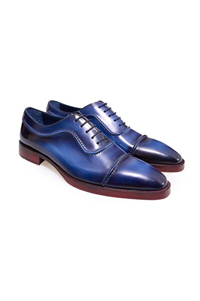 FRANCO CALVANI Light Blue Color Laceless Genuine Leather Leather Sole Men's S...