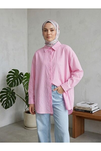 Naknaku Self-Striped Tunic-Pink