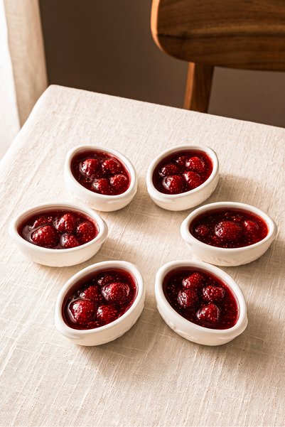 Perotti Snack Dish 6'lı Porselen Reçellik Sosluk 4,5 cm x 7 cm