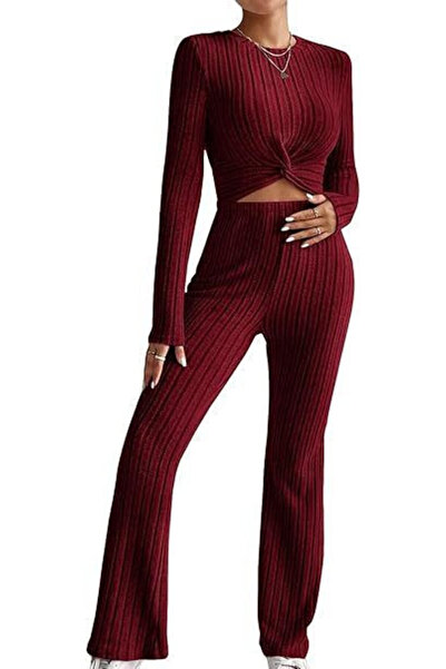 Woman's Fashion Γυναικείο κόκκινο σετ με παντελόνι