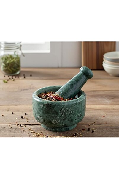 The Bros 5" Diameter Natural Stone Mortar And Pestle Set As Spice Grinder, Me...
