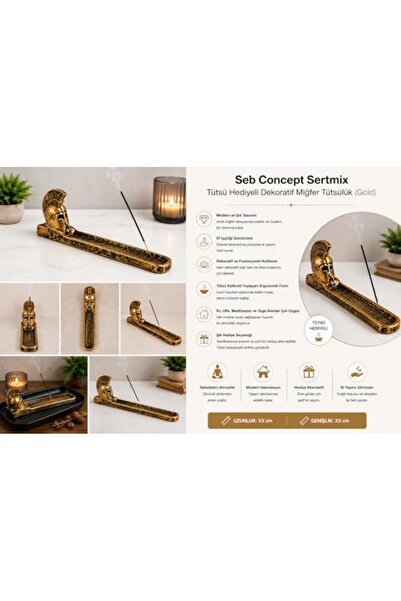 Yıldızan Nht Shop Seb Concept Sertmix Decorative Helmet Incense Burner with I...