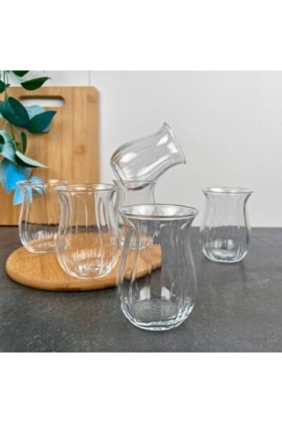 Yıldızan Edl Shop Tea Cup 6 Pieces 145 Cc Chubby Slim Mouth Tea Enjoyment Cup...