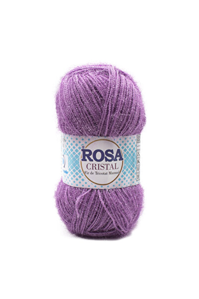 ROSA Bobina fir, 100 gr, de tricotat Cristal 276, 70% Poliester - 30% Sim, lila