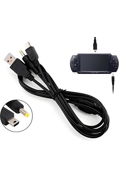 Yıldızan ylz shop POP KONSOL PSP Şarj ve Data Kablosu PSP 1000 2000 3000 E1004 Uyumlu PlayStation Portable Fi