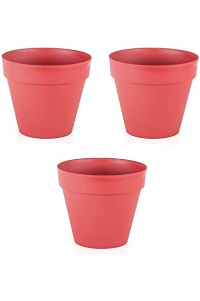 Yıldızan Mht Shop Decorative Yali Flower Pot (Red) 3 Pieces 1153243