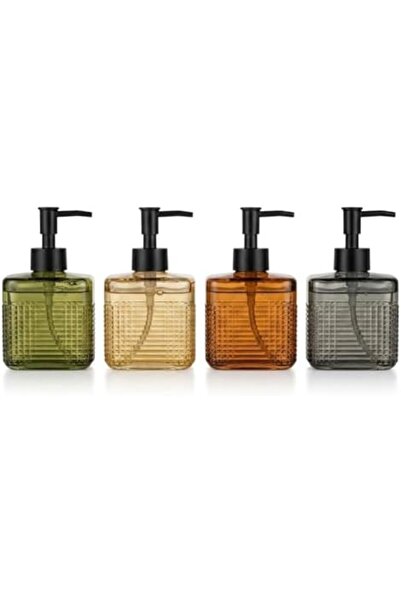 Yıldızan Tua Shop 1 Piece 500 ml Glass Liquid Soap Dispenser Square - Stylish...