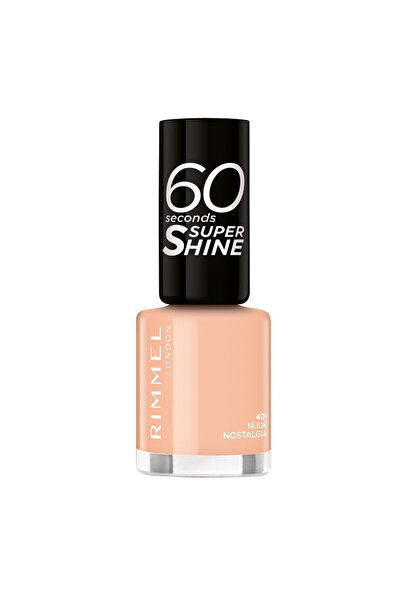 RIMMEL LONDON 60 Seconds Super Shine Nail Polish, 404 Nude Nostalgia