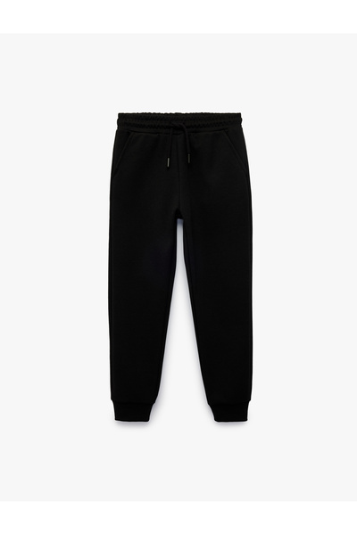 Koton Beli Lastikli Cepli Basic Jogger Eşofman Altı