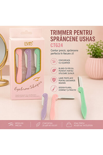 Ushas Trimmer sprancene CT624 pliabil in 3 culori pentru contur precis
