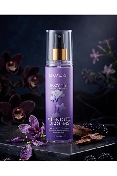 Likolash Midnight Blooms Body Mist Kadın Vücut Spreyi Çiçeksi Meyvemsi Kokulu...