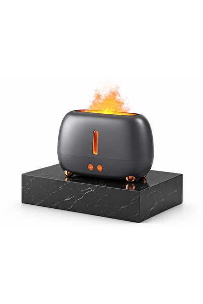 BRANDLESS Umidificator tip flacără cu efect LED, USB, 250 ml, Negru