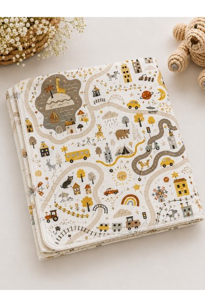 Ayd Home 100% Cotton Muslin Baby Blanket 80X80 cm Multi-Purpose Swaddle Blanket