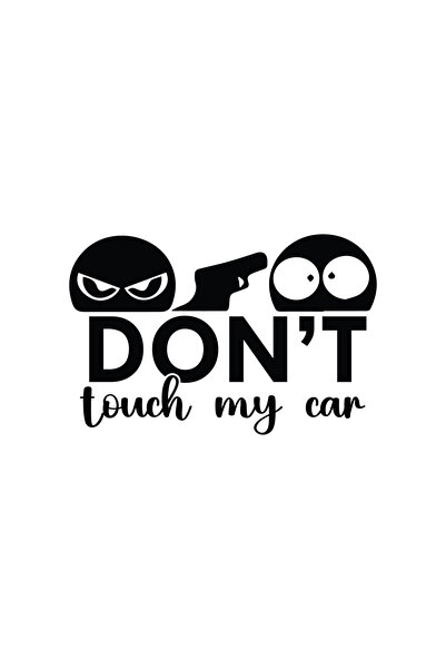Amo-Stickers Стикер за кола  "Не пипай колата ми " 6,30 см Сребрист