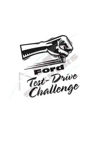 Amo-Stickers Αυτοκόλλητο Ford Test Drive 25 εκ. Σκούρο γκρι