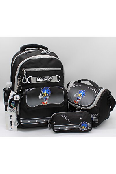 Harmela 493 Waterproof Fabric Boys' Primary School Bag 3-Piece Set School Bag...