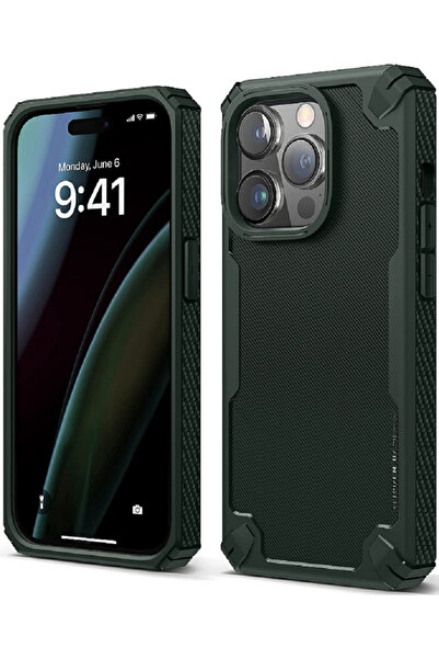 Elago Armor Case - Ανθεκτική Θήκη Σιλικόνης Apple iPhone 14 Pro - Dark Green