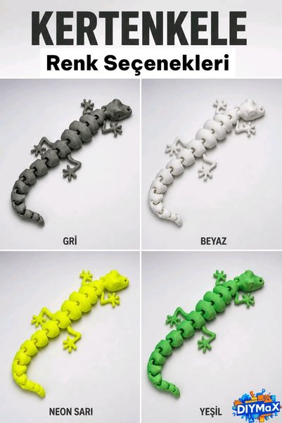 DIYMaX Interactive Cat Play Wand with Jointed Lizard Figure