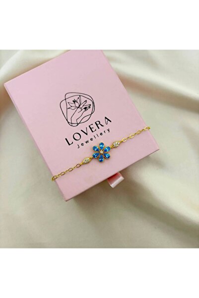 Lovera Jewellery 925 Ayar Gümüş Sertifikalı 14K Gold Renk Papatya Çiçeği Bile...