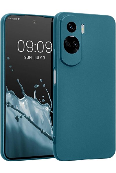 KWmobile Θήκη Σιλικόνης Honor 90 Lite με Πλαίσιο Κάμερας - Metallic Caribbean...