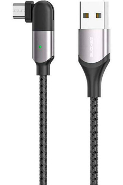 WK WDC-142 1μ Πλεκτό Καλώδιο USB 2.0 σε micro USB Γκρι