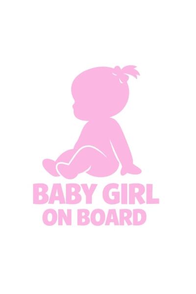 OEM Autocolant decorativ auto  "BEBE FETIȚĂ LA BORD ", M4, 10cm, Roz